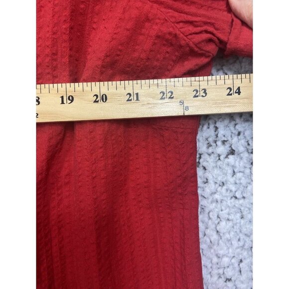 White Stag red button up short sleeve blouse elastic back  women's size 2XL - Picture 6 of 6